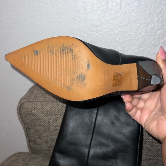 TopShop Tabitha cone premium leather knee-high boots - Picture 6 of 7